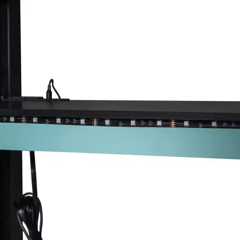 Letto a soppalco da gioco in legno a grandezza naturale con scrivania e armadio, porta USB e luce LED per cameretta di bambini, ragazzi e adulti