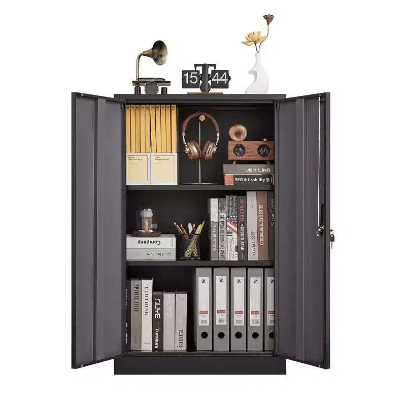 Okak Metal Storage Cabinet with Locking Doors and Adjustable Shelf, Folding Cabinet, Cabinet for Home Office,School,Garage