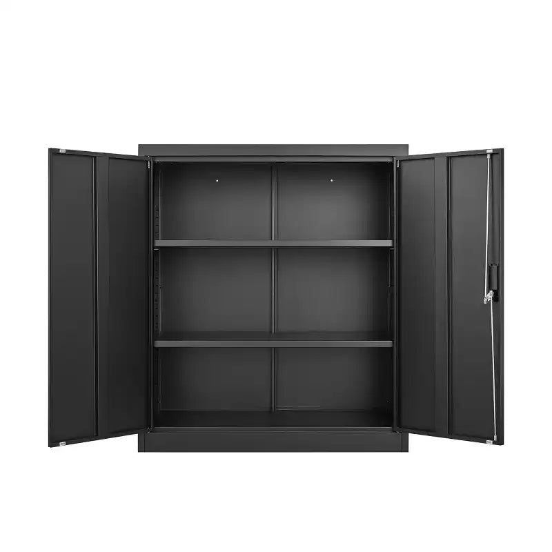 Armadio Metallico per Archivio con Ante Bloccabili e Ripiano Regolabile, Pieghevole, per Ufficio, Scuola, Garage