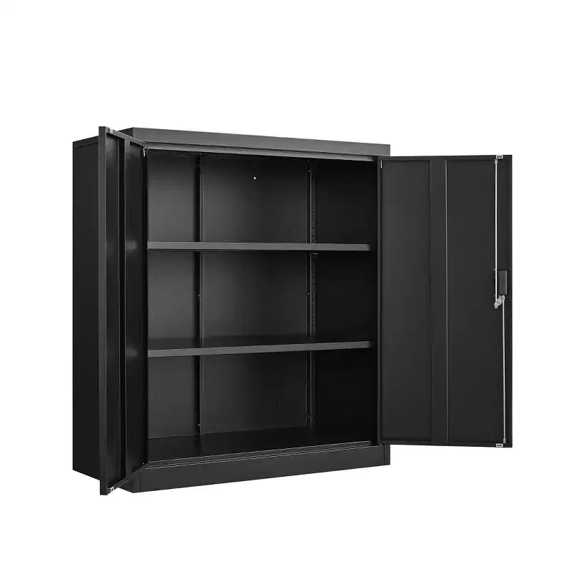 Armadio Metallico per Archivio con Ante Bloccabili e Ripiano Regolabile, Pieghevole, per Ufficio, Scuola, Garage