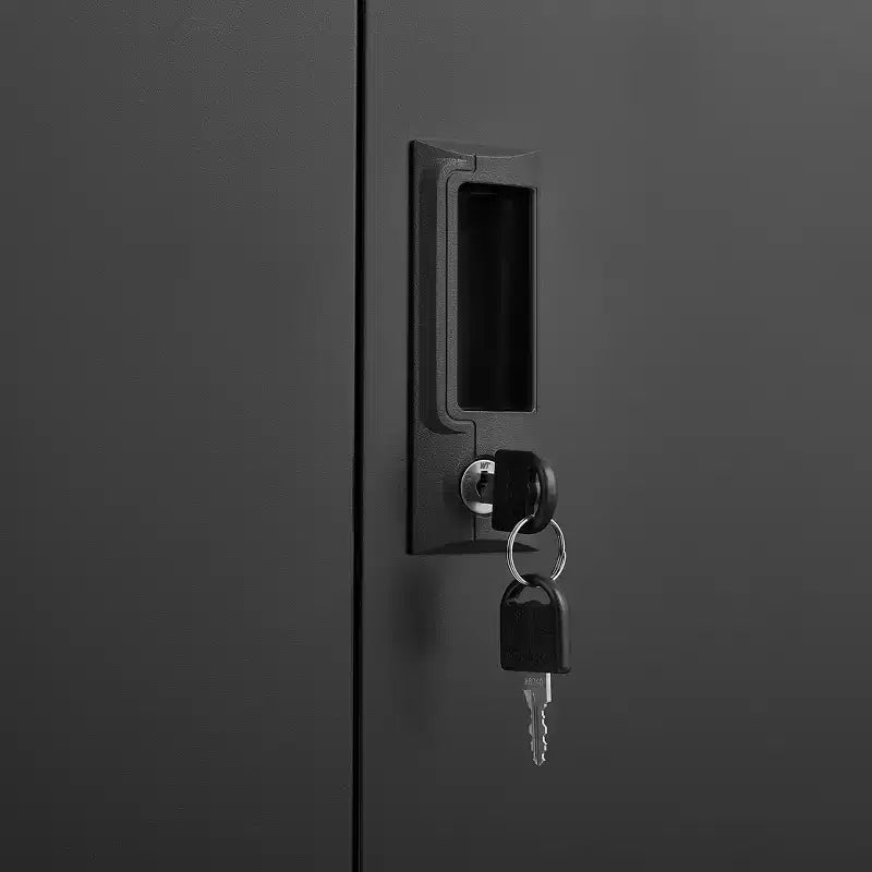Armadio Metallico per Archivio con Ante Bloccabili e Ripiano Regolabile, Pieghevole, per Ufficio, Scuola, Garage