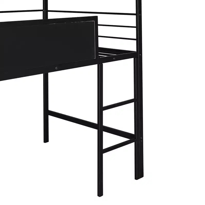 Letto a castello Twin Metal House con scivolo e lavagna per bambini e ragazzi