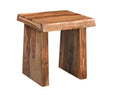 HomeRoots 22 Black And Brown Solid Wood Square End Table
