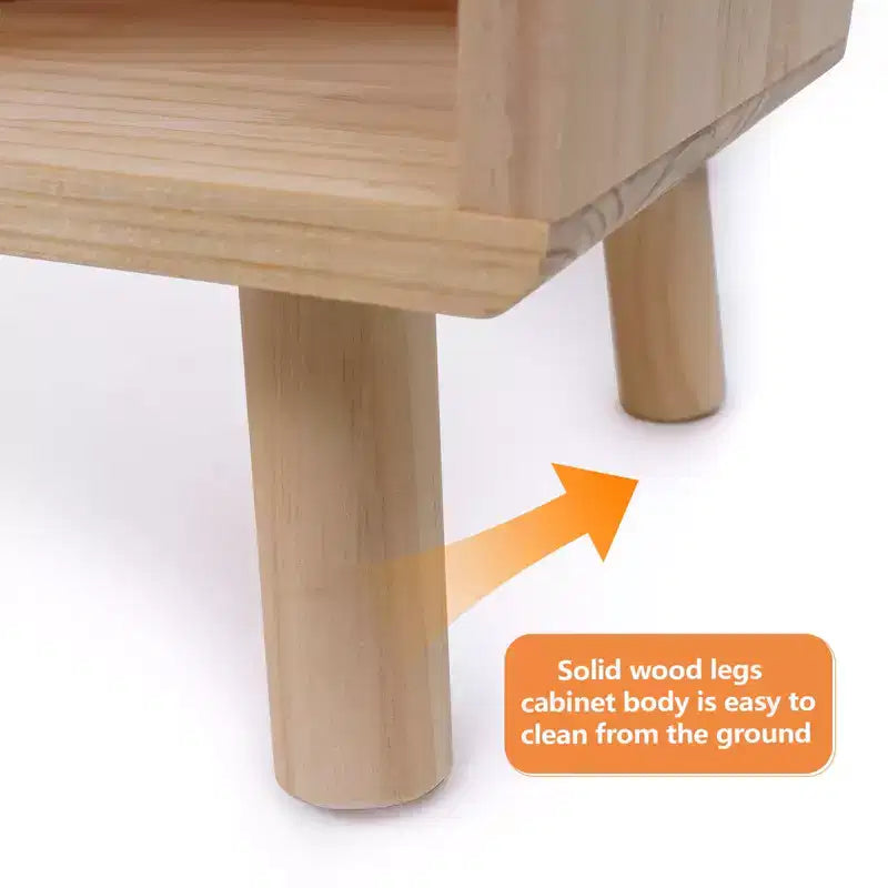 Libreria/Mobile Contenitore in Legno Massello di Pino con 7 Scomparti, 45,5L x 29,1H, Scaffale Fisso per Libri/Giocattoli/Decorazioni, Scaffale Moderno in Legno