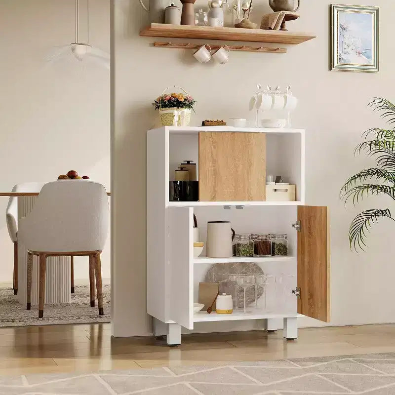 Wood Storage Cabinet with Sliding Barn Doors 24'' x 35''