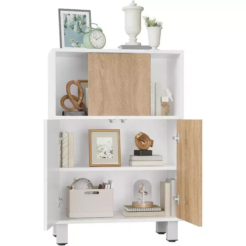 Wood Storage Cabinet with Sliding Barn Doors 24'' x 35''