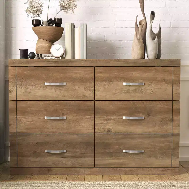 Cassettiera doppia a 6 cassetti in legno multistrato 46,5" x 31"