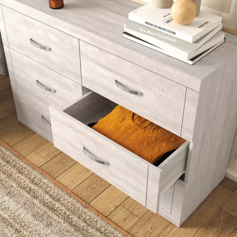 Cassettiera doppia a 6 cassetti in legno multistrato 46,5" x 31"