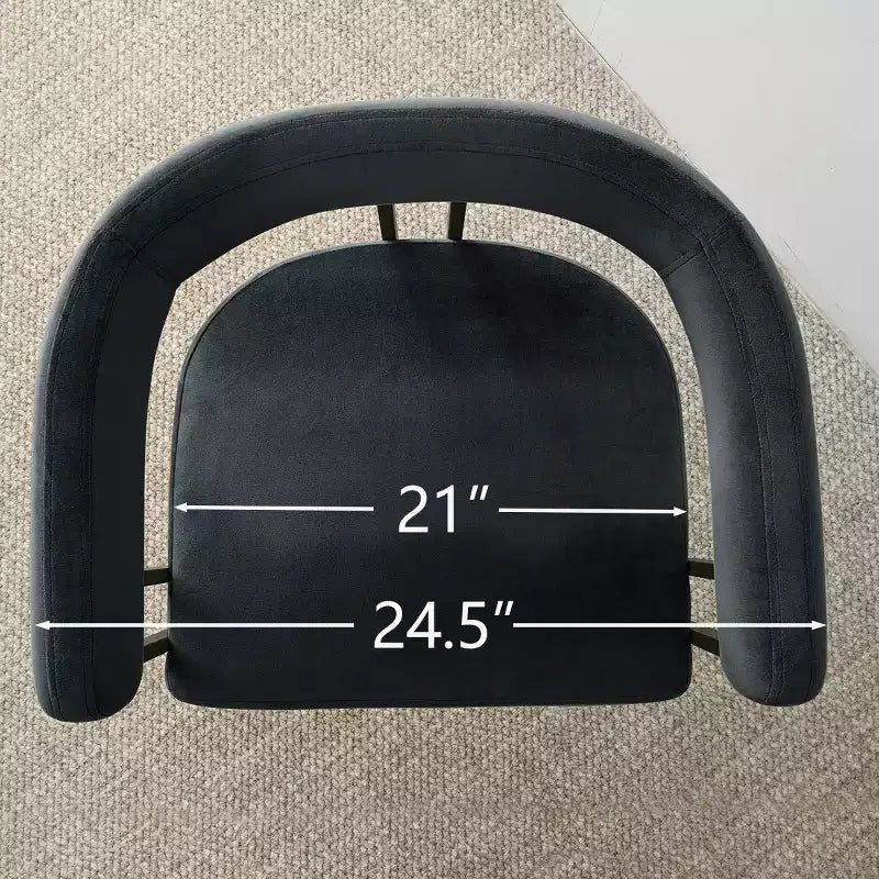 Set di 6 sedie da pranzo in velluto e metallo 62 cm x 72 cm