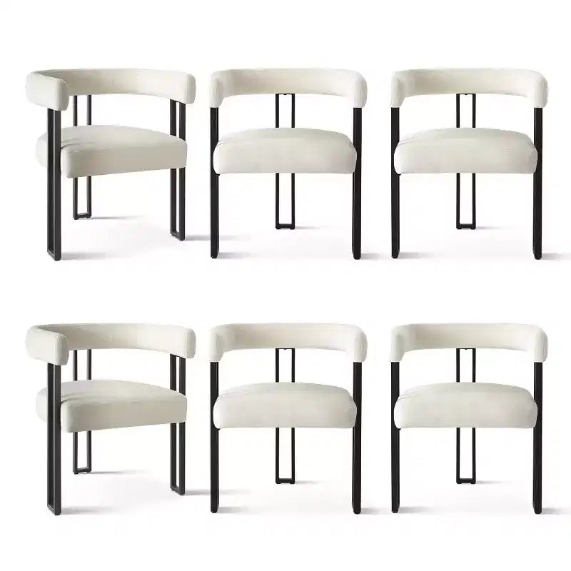 Velvet Metal Dining Chair Set of 6 24.5'' x 28.5''