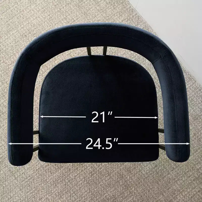 Set di 6 sedie da pranzo in velluto e metallo 62 cm x 72 cm
