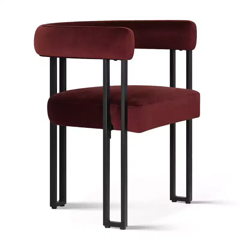 Set di 6 sedie da pranzo in velluto e metallo 62 cm x 72 cm