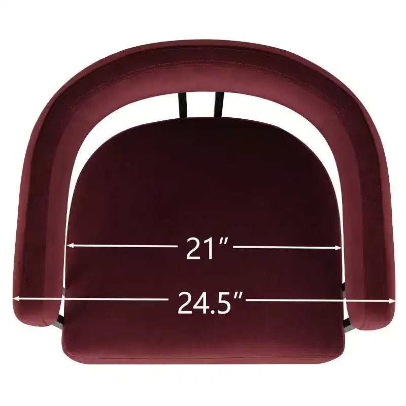 Set di 6 sedie da pranzo in velluto e metallo 62 cm x 72 cm
