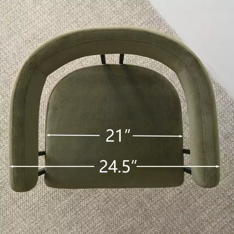 Set di 6 sedie da pranzo in velluto e metallo 62 cm x 72 cm