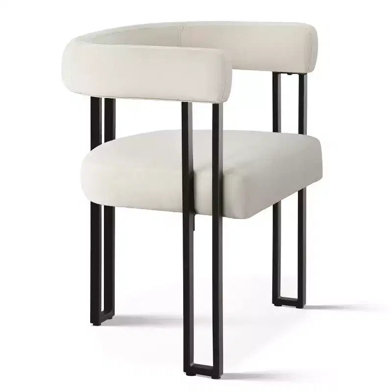 Set di 6 sedie da pranzo in velluto e metallo 62 cm x 72 cm