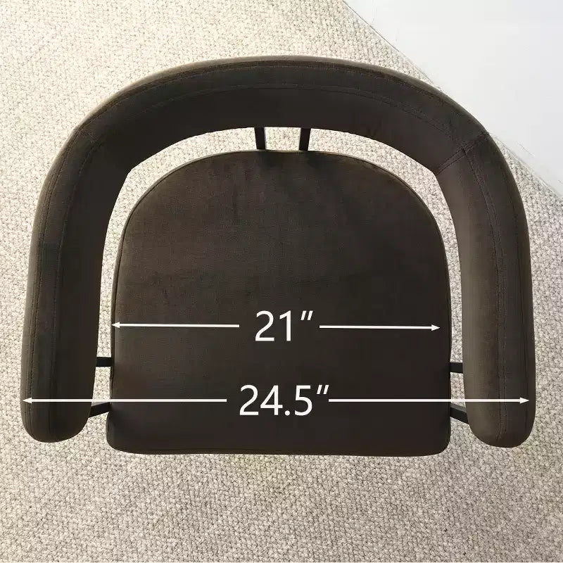 Set di 6 sedie da pranzo in velluto e metallo 62 cm x 72 cm