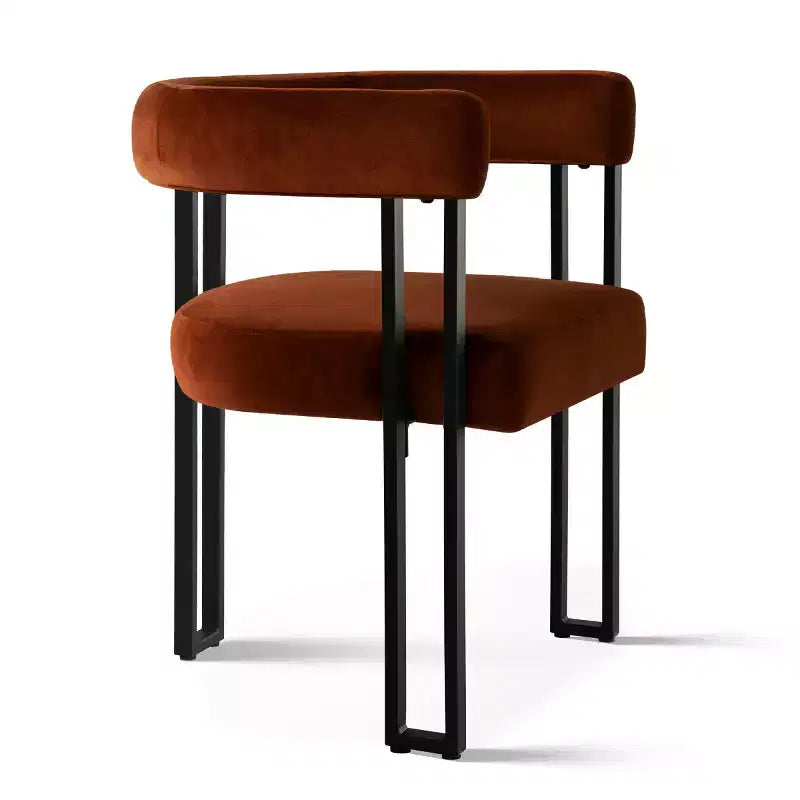 Set di 6 sedie da pranzo in velluto e metallo 62 cm x 72 cm