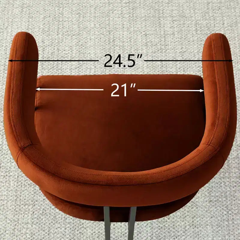 Set di 6 sedie da pranzo in velluto e metallo 62 cm x 72 cm