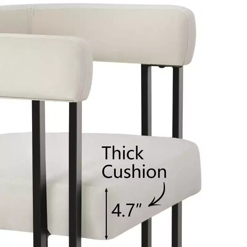 Set di 6 sedie da pranzo in velluto e metallo 62 cm x 72 cm