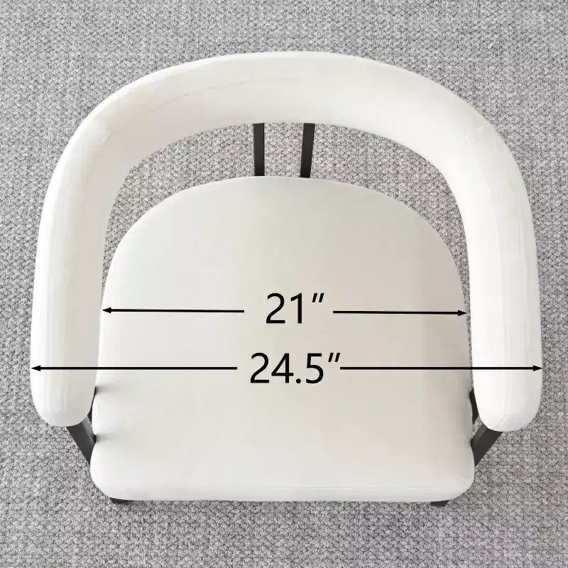 Set di 6 sedie da pranzo in velluto e metallo 62 cm x 72 cm