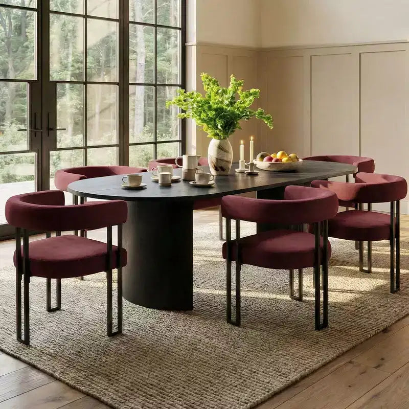 Velvet Metal Dining Chair Set of 6 24.5'' x 28.5''