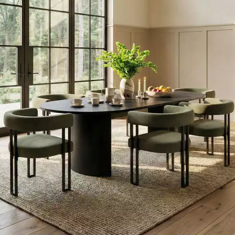 Velvet Metal Dining Chair Set of 6 24.5'' x 28.5''
