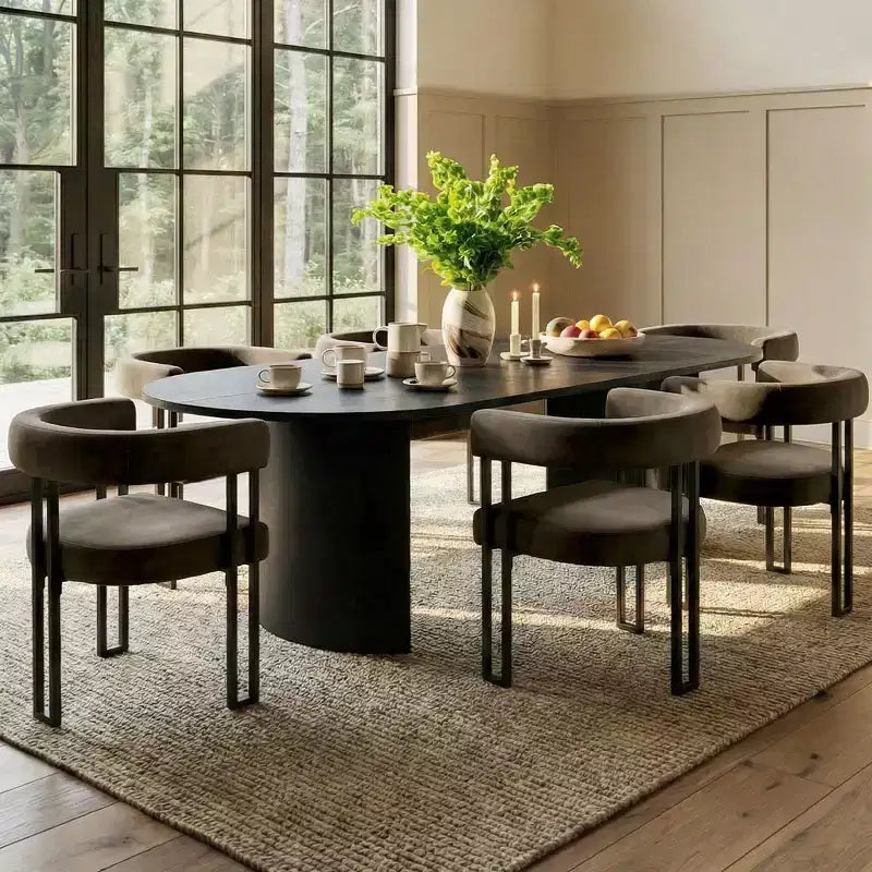 Velvet Metal Dining Chair Set of 6 24.5'' x 28.5''