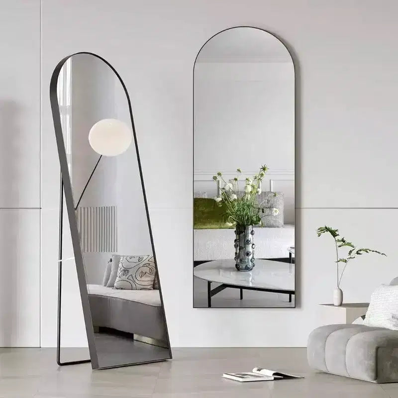 Specchio da terra a tutta altezza ad arco in alluminio 147 cm x 45 cm