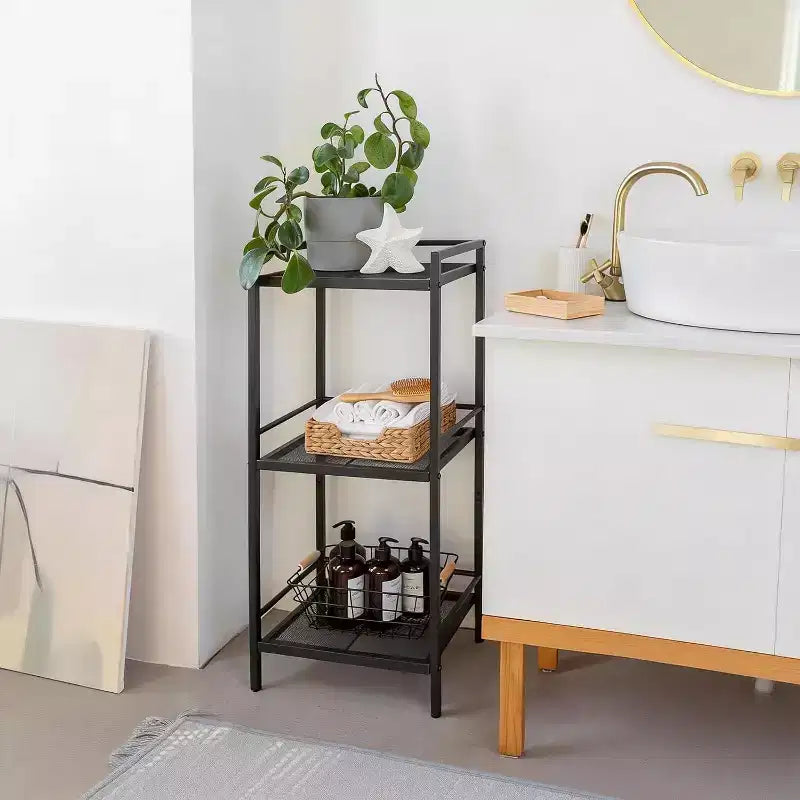 Carbon Steel 3/4-Tier Storage Rack 39cm x 87/112cm