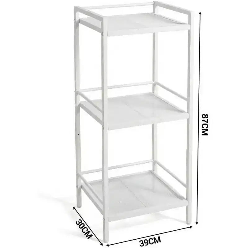 Scaffale portaoggetti a 3/4 ripiani in acciaio al carbonio 39 cm x 87/112 cm