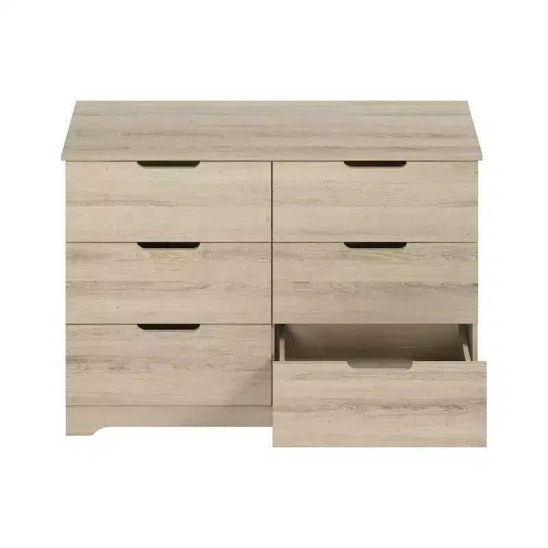 Comò a 6 cassetti in legno composito 119 cm x 80,5 cm