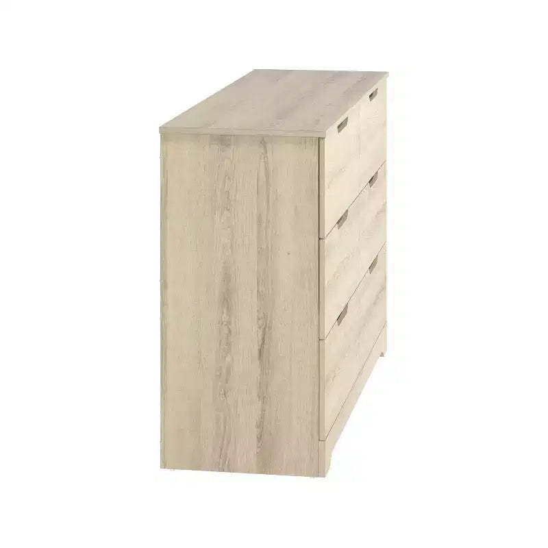 Comò a 6 cassetti in legno composito 119 cm x 80,5 cm