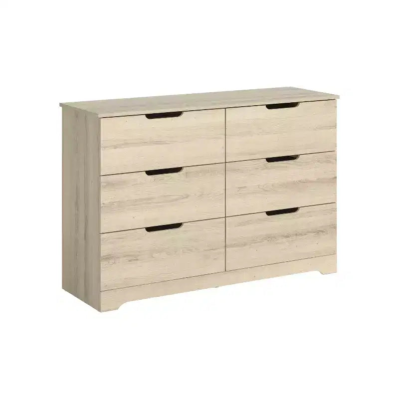 Comò a 6 cassetti in legno composito 119 cm x 80,5 cm
