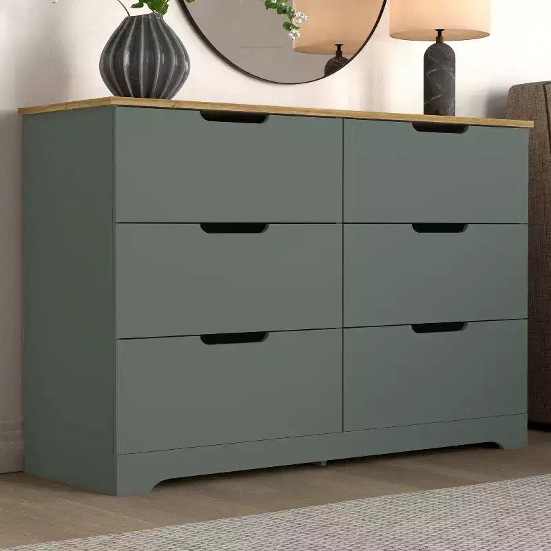 Manufactured Wood 6-Drawer Dresser 47'' x 31.7''