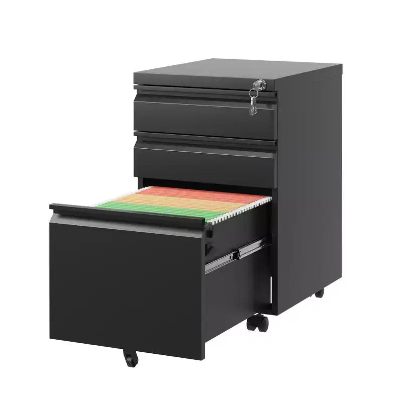 Classificatore mobile in metallo a 3 cassetti 37,3 cm x 60 cm