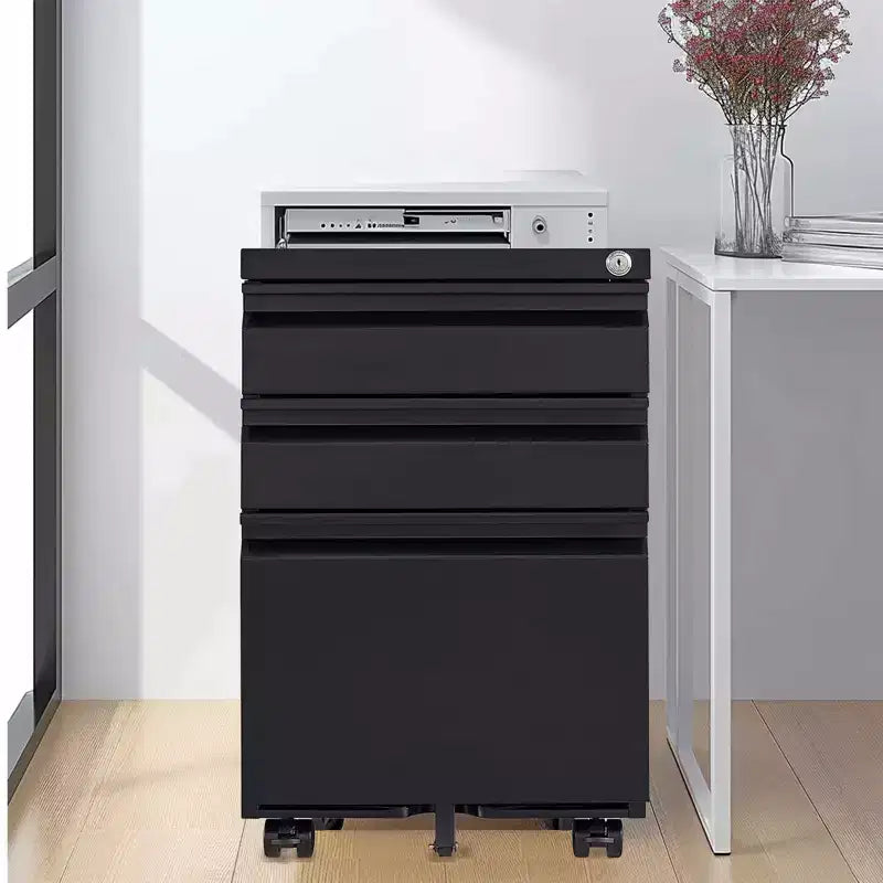 Metal 3-Drawer Mobile File Cabinet 14.69'' x 23.62''