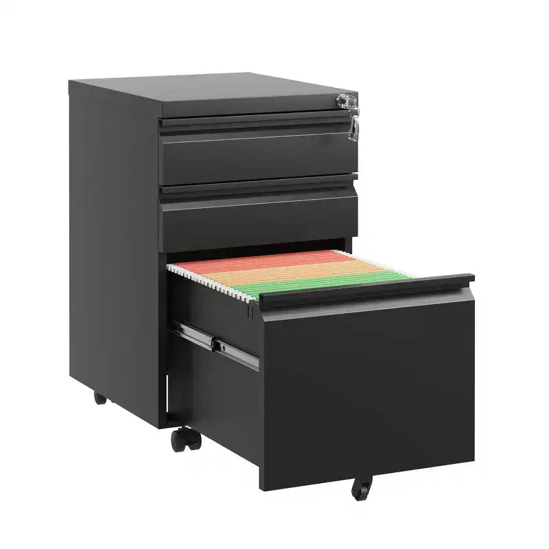 Classificatore mobile in metallo a 3 cassetti 37,3 cm x 60 cm