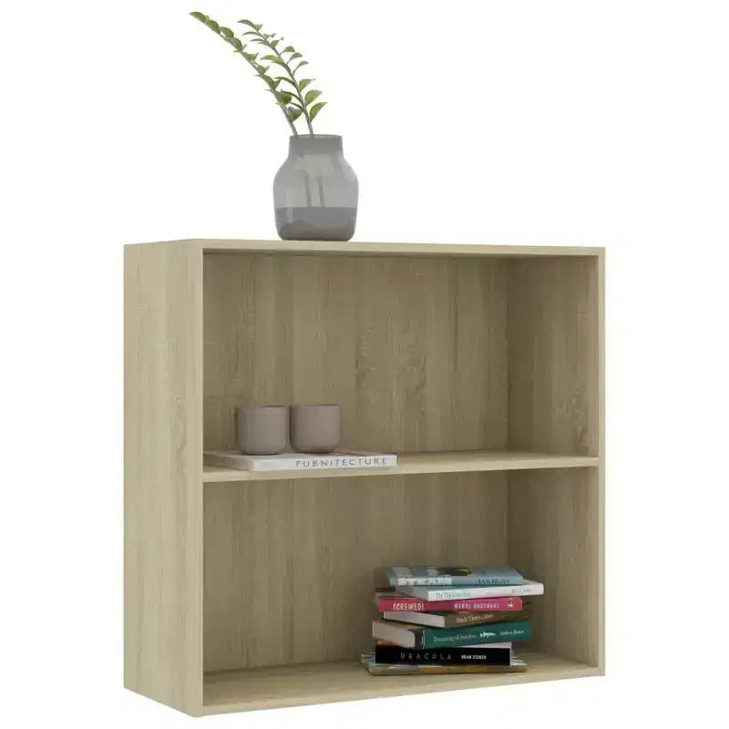 Libreria Sonoma Rovere Legno Multistrato, 2 Ripiani, Media