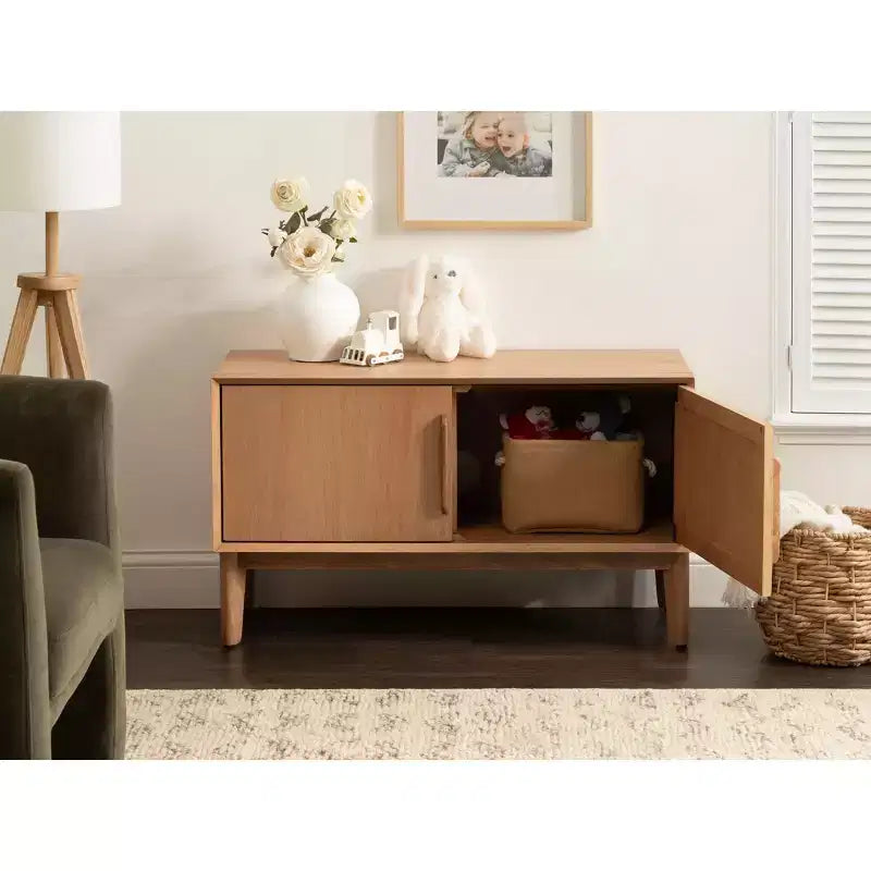 Mobile TV in legno con doppie ante e ripiano regolabile, 38"W
