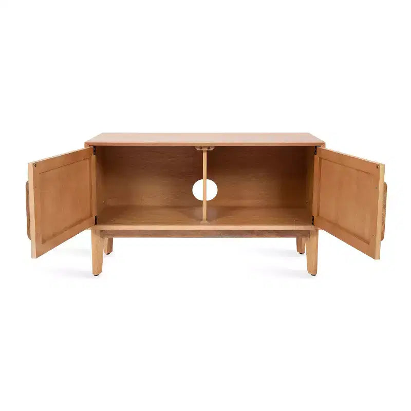 Mobile TV in legno con doppie ante e ripiano regolabile, 38"W