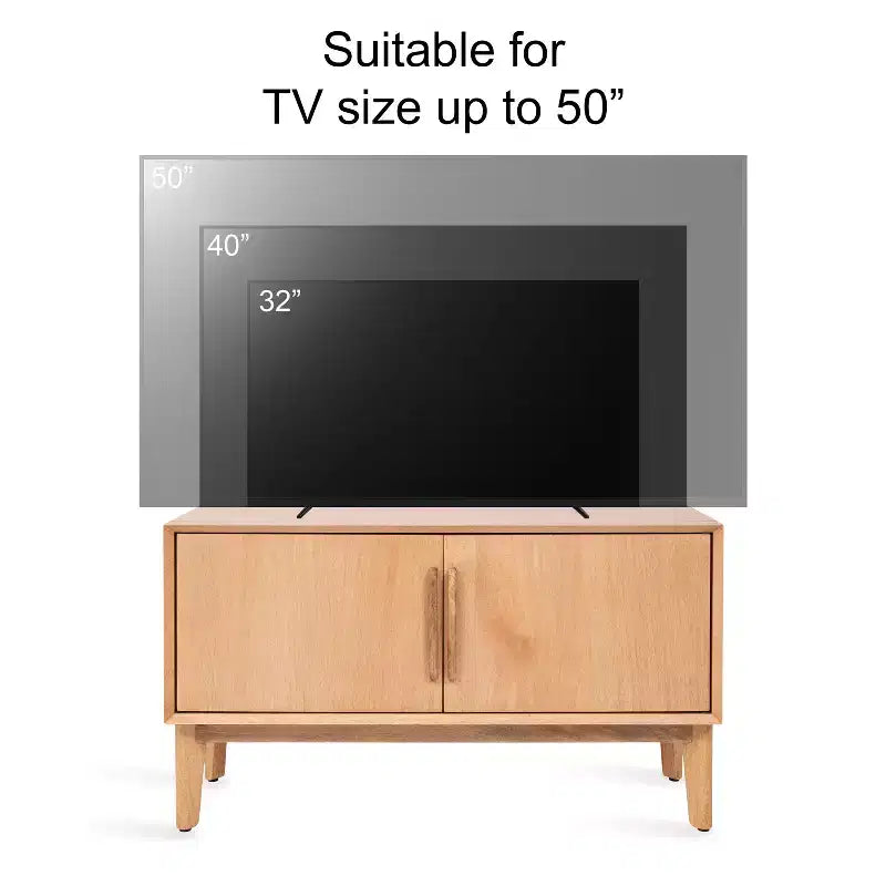 Mobile TV in legno con doppie ante e ripiano regolabile, 38"W