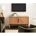 Mobile TV in legno con doppie ante e ripiano regolabile, 38"W