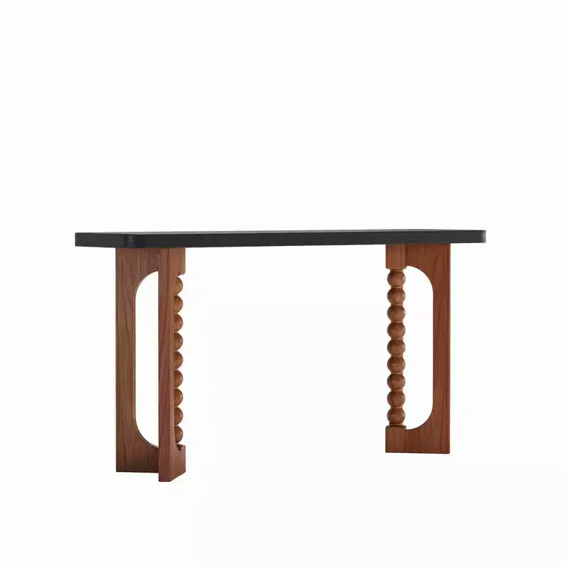 Consolle rustica in legno da 150 cm con gambe sferiche