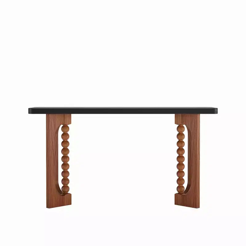 Consolle rustica in legno da 150 cm con gambe sferiche