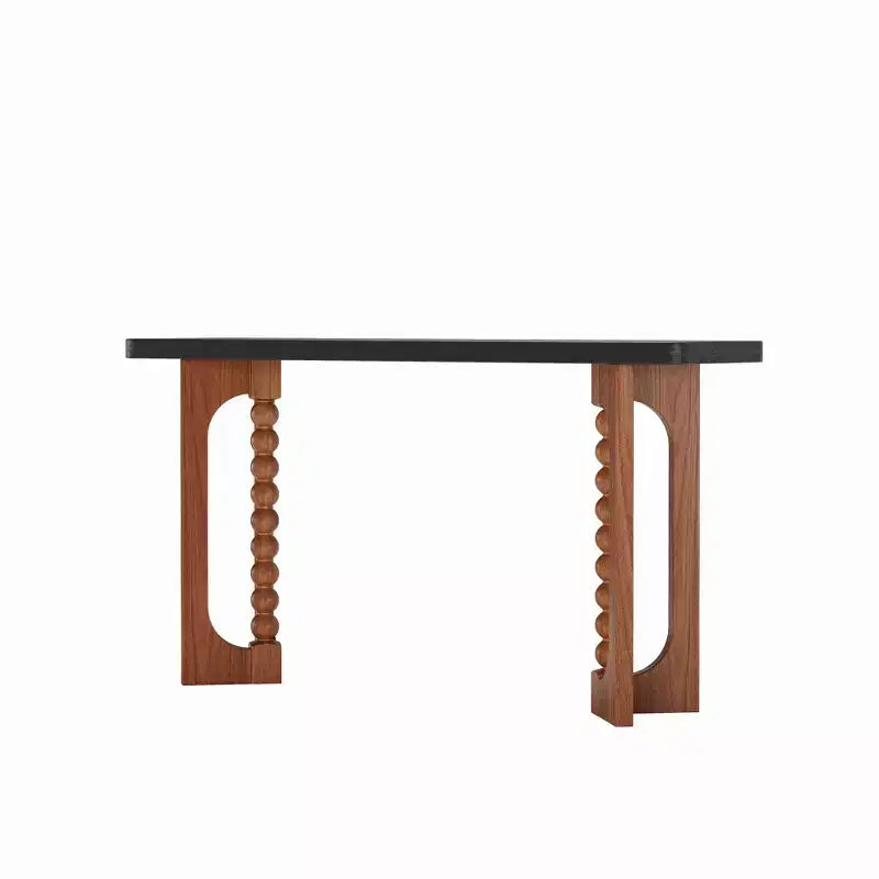 Consolle rustica in legno da 150 cm con gambe sferiche