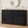 47 Wide 6-Drawer Dresser for Bedroom, Wooden Chest of Drawers with Large Storage, Closet Organizer Furniture for Living Room