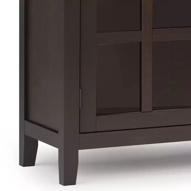 Credenza buffet in multistrato di pino con ante in vetro 60'' x 30''