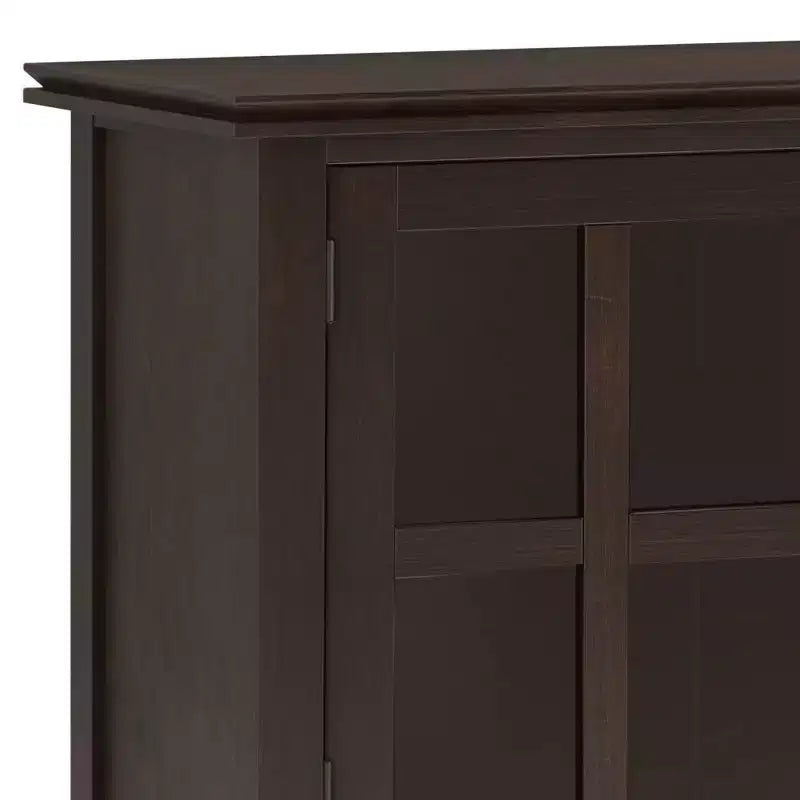 Credenza buffet in multistrato di pino con ante in vetro 60'' x 30''