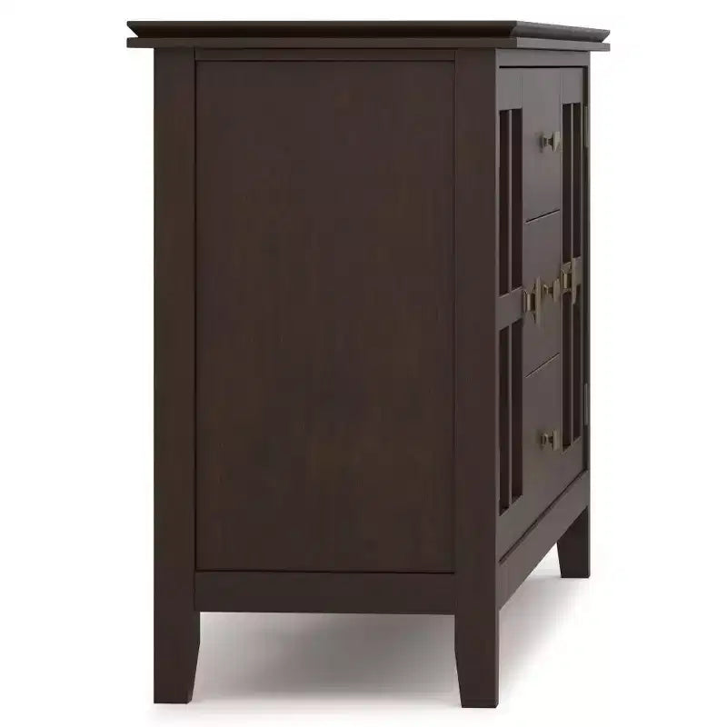 Pine Plywood Sideboard Buffet with Glass Doors 60'' x 30''