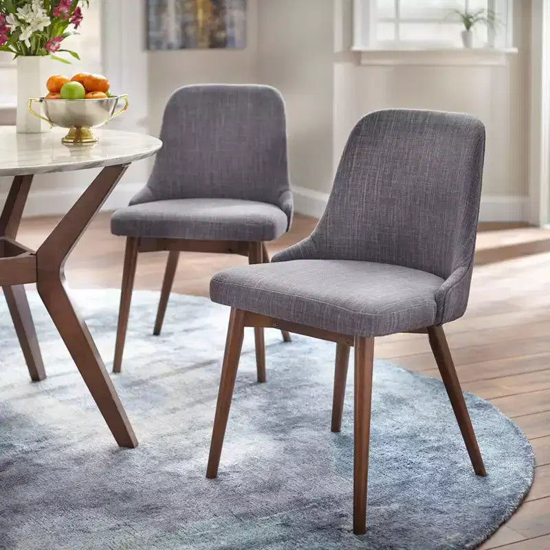MDF Rubberwood 3-Piece Round Dining Set with Faux Marble Top 41.62'' x 30''